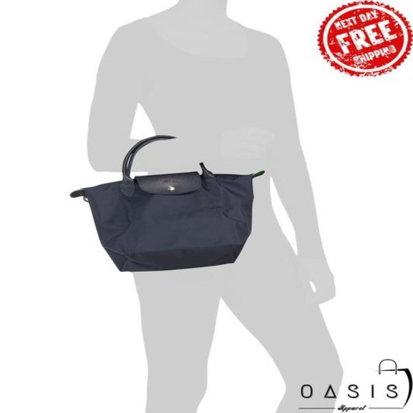 LONGCHAMP Le Pliage Small Nylon Tote With Leather Trim/ Women's Bag - Picture 2 of 4